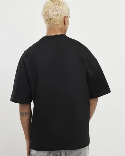 Black Oversized Crew Neck T-Shirts 3 Pack