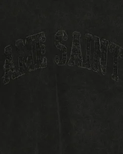 Black Oversized Fit Cotton Ame Saint T-Shirt