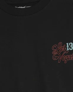 Black Oversized Fit Cotton Las Vegas T-Shirt
