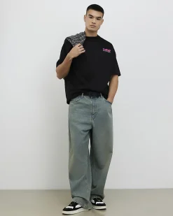Black Oversized Fit Japanese Car T-Shirt