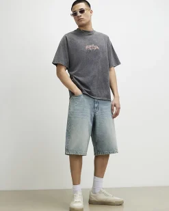 Black Oversized Fit Miami Nights T-Shirt