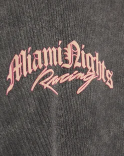 Black Oversized Fit Miami Nights T-Shirt
