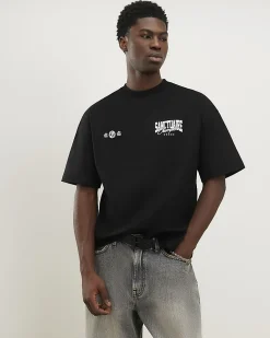 Black Oversized Fit Sanctuaire Champ T-Shirt