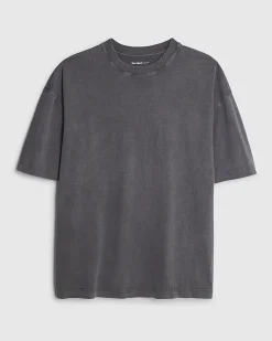 Black Oversized Fit Washed Midweight T-Shirt