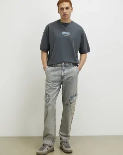 Black Oversized Fit Washed Downtown T-Shirt