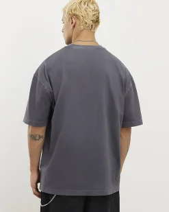 Black Oversized Fit Washed Midweight T-Shirt
