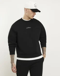 Black Oversized Premium Sweatshirt