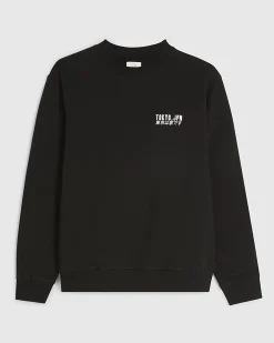 Black Oversized Tokyo Streets Mono Sweatshirt