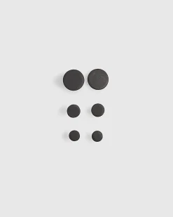 Black Pack Of 3 Stud Earrings