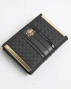 Black Panelled Monogram Purse