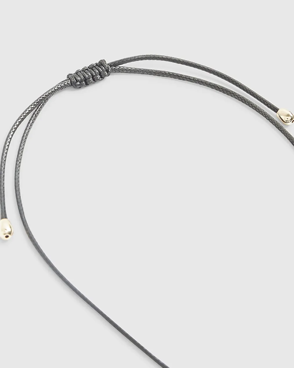 Black Pebble Corduroy Necklace