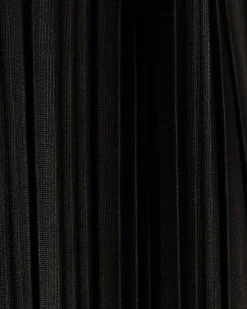 Black Plisse Midi Skirt
