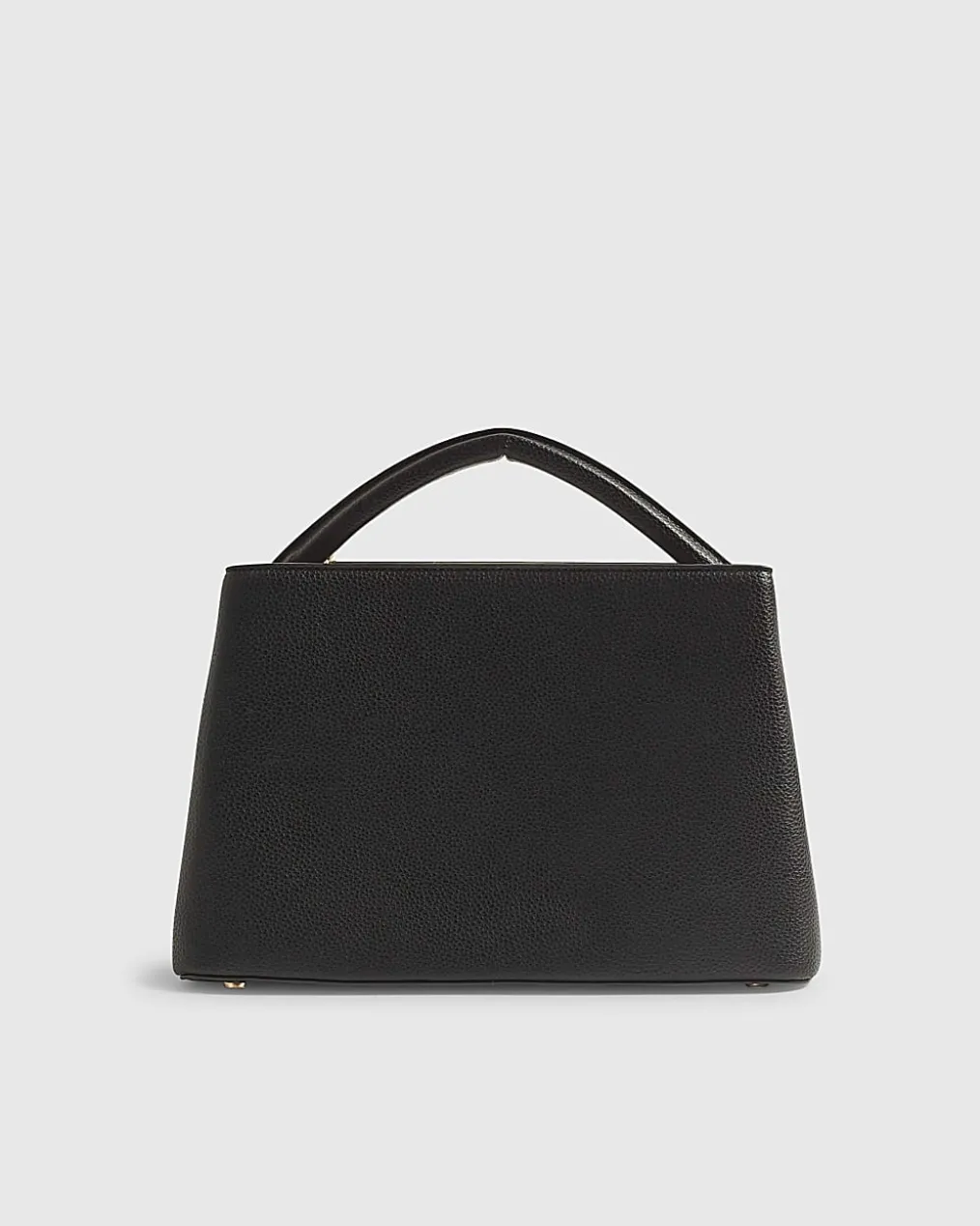 Black Pocket Front Charm Tote Bag