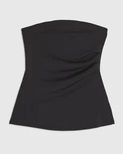 Black Polyamide Bandeau Top