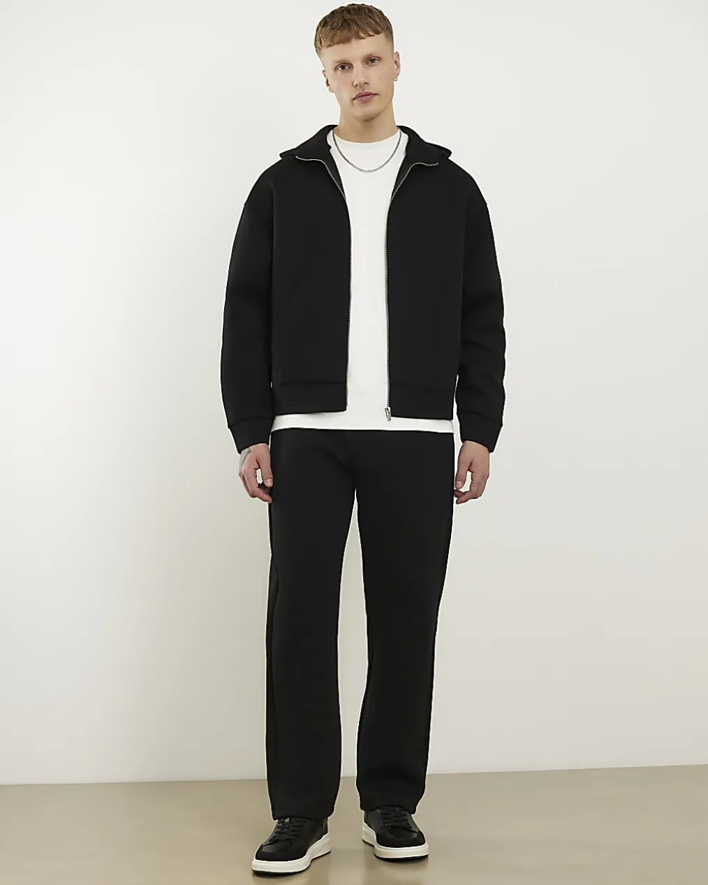 Black Premium Hoodie And Joggers Set