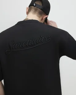 Black Premium Oversized Sanctuaire T-Shirt