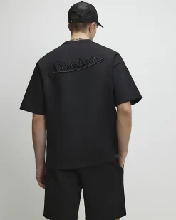 Black Premium Oversized Sanctuaire T-Shirt