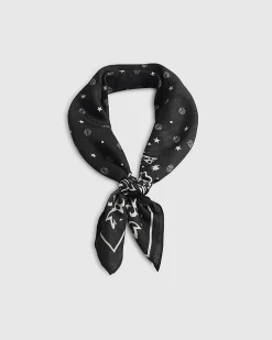 Black Print Bandana