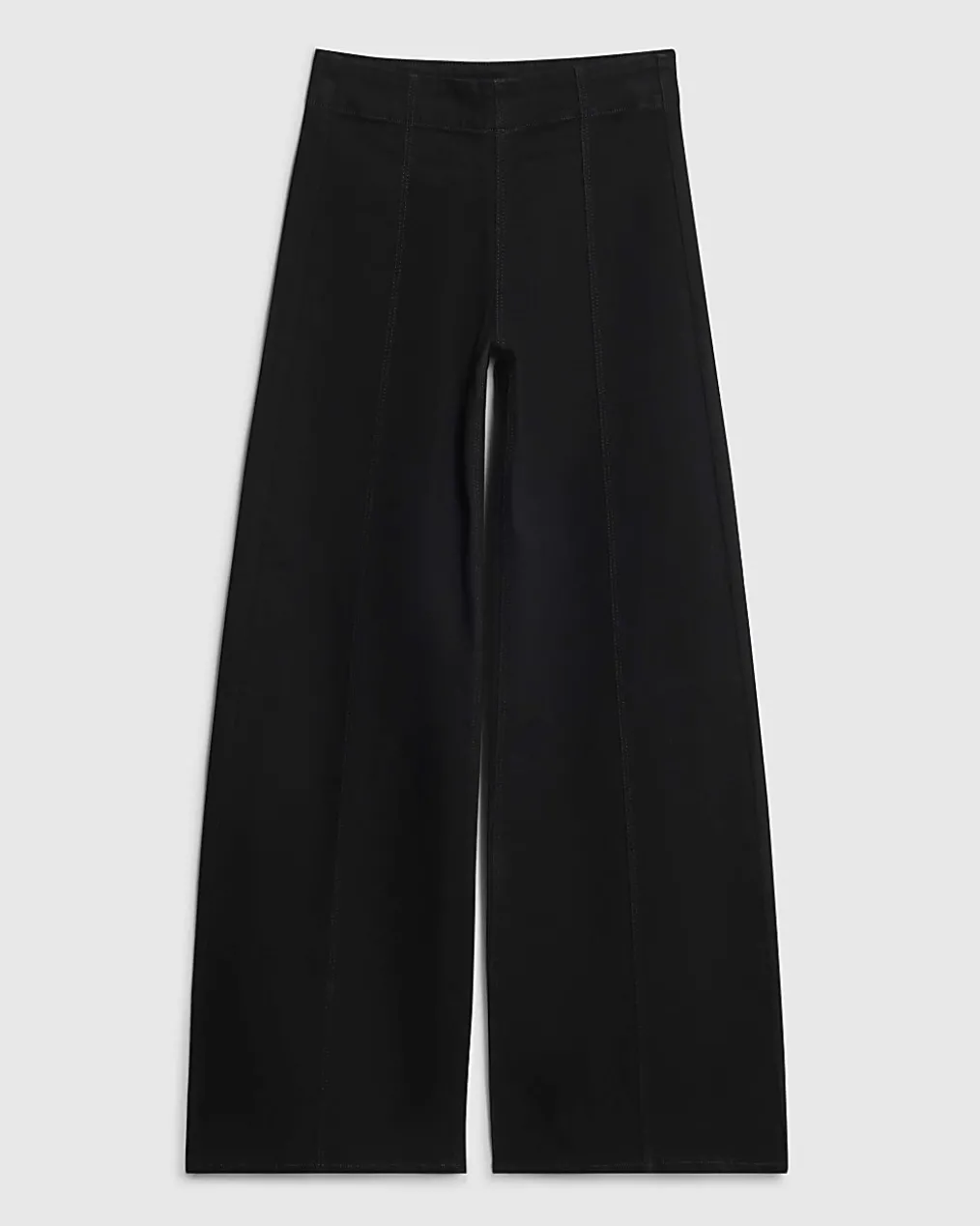 Black Pull-On Sculpt Palazzo Jeans
