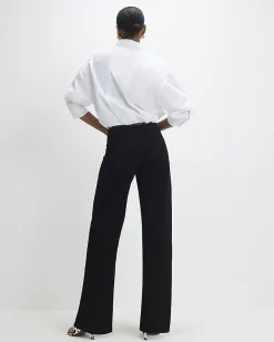 Black Pull-On Sculpt Palazzo Jeans