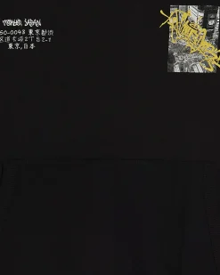 Black Regular Fit City Graphic Hoodie