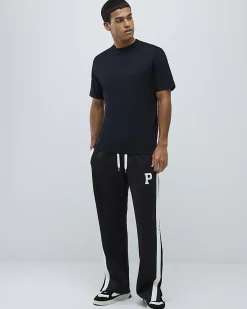 Black Regular Fit Cotton Midweight T-Shirt
