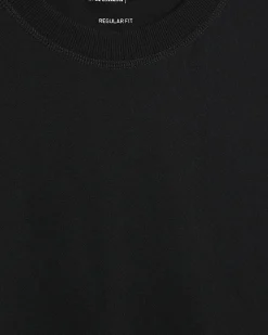 Black Regular Fit Cotton Midweight T-Shirt