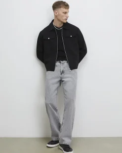 Black Regular Fit Cotton Crew Neck T-Shirt
