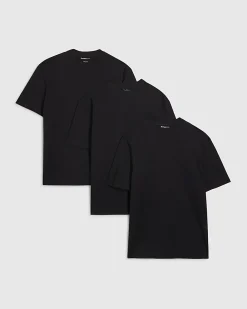 Black Regular Fit Crew Neck T-Shirts 3 Pack