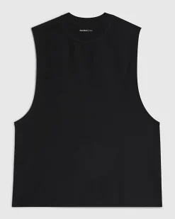 Black Regular Fit Essential Tank Top