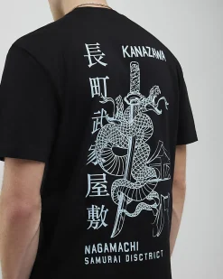 Black Regular Fit Kanazawa Snake T-Shirt