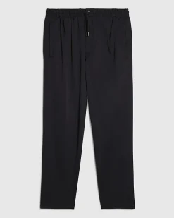 Black Regular Fit Pleated Joggers