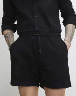 Black Regular Fit Shorter Length Shorts