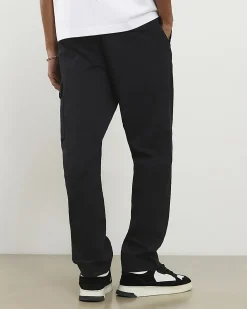Black Regular Fit Stretch Cargo Trousers