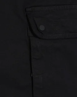 Black Regular Fit Stretch Cargo Trousers