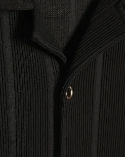 Black Regular Fit Stripe Cotton Shirt