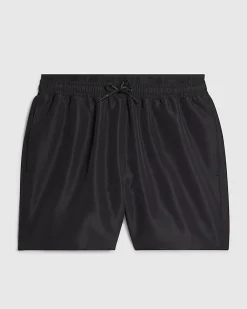 Black Regular Length Swim Shorts
