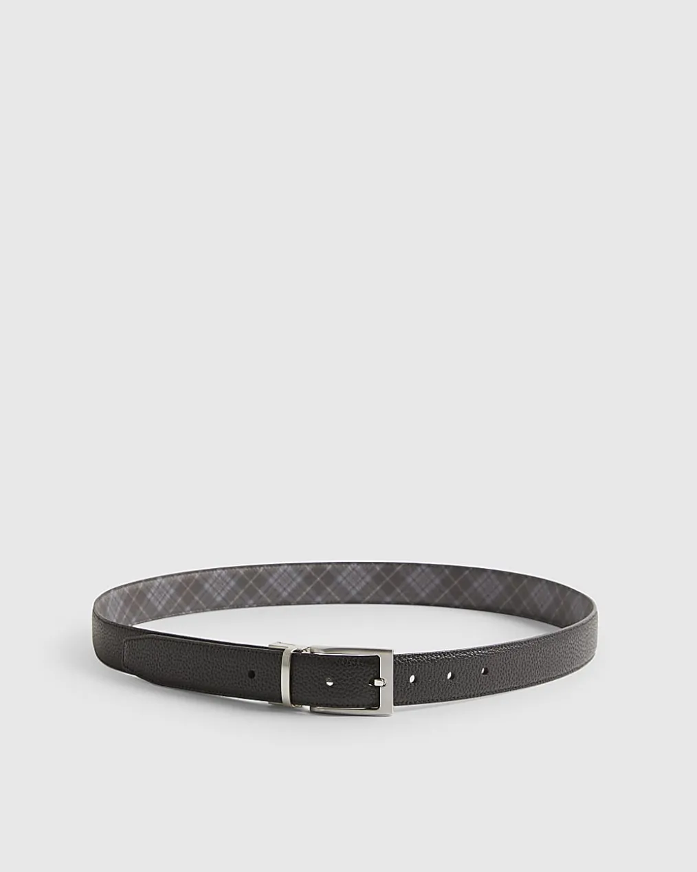 Black Reversible Check Belt