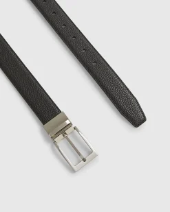 Black Reversible Check Belt