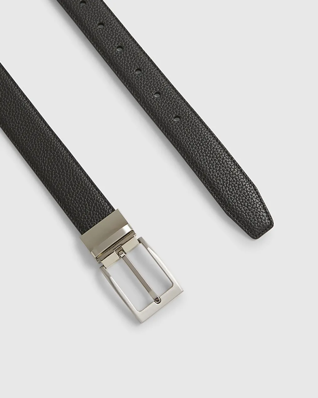 Black Reversible Check Belt