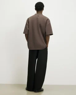 Black RI Studio Wide Leg Pleat Trousers
