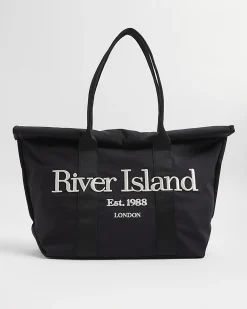 Black Roll Top Holdall Bag