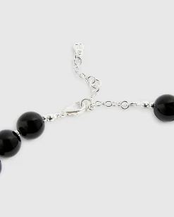 Black Shell On Beaded Necklace