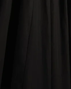 Black Short Sleeve Hybrid Drape Maxi Dress