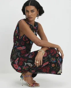 Black Sleeveless Boutique Icon Maxi Dress