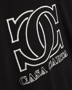 Black Slim Fit Casa Carta Pique T-Shirt