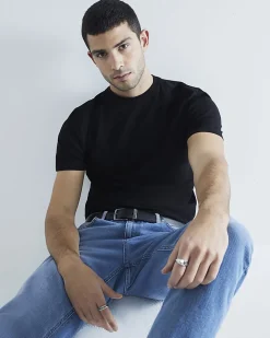 Black Slim Fit Crew Neck T-Shirts 3 Pack