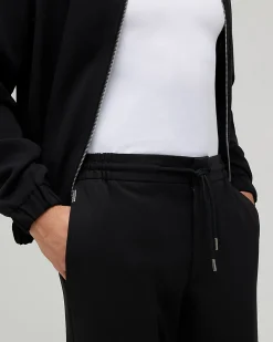 Black Slim Fit Elasticated Smart Joggers