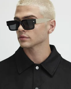 Black Slim Fit Faux Suedette Overshirt