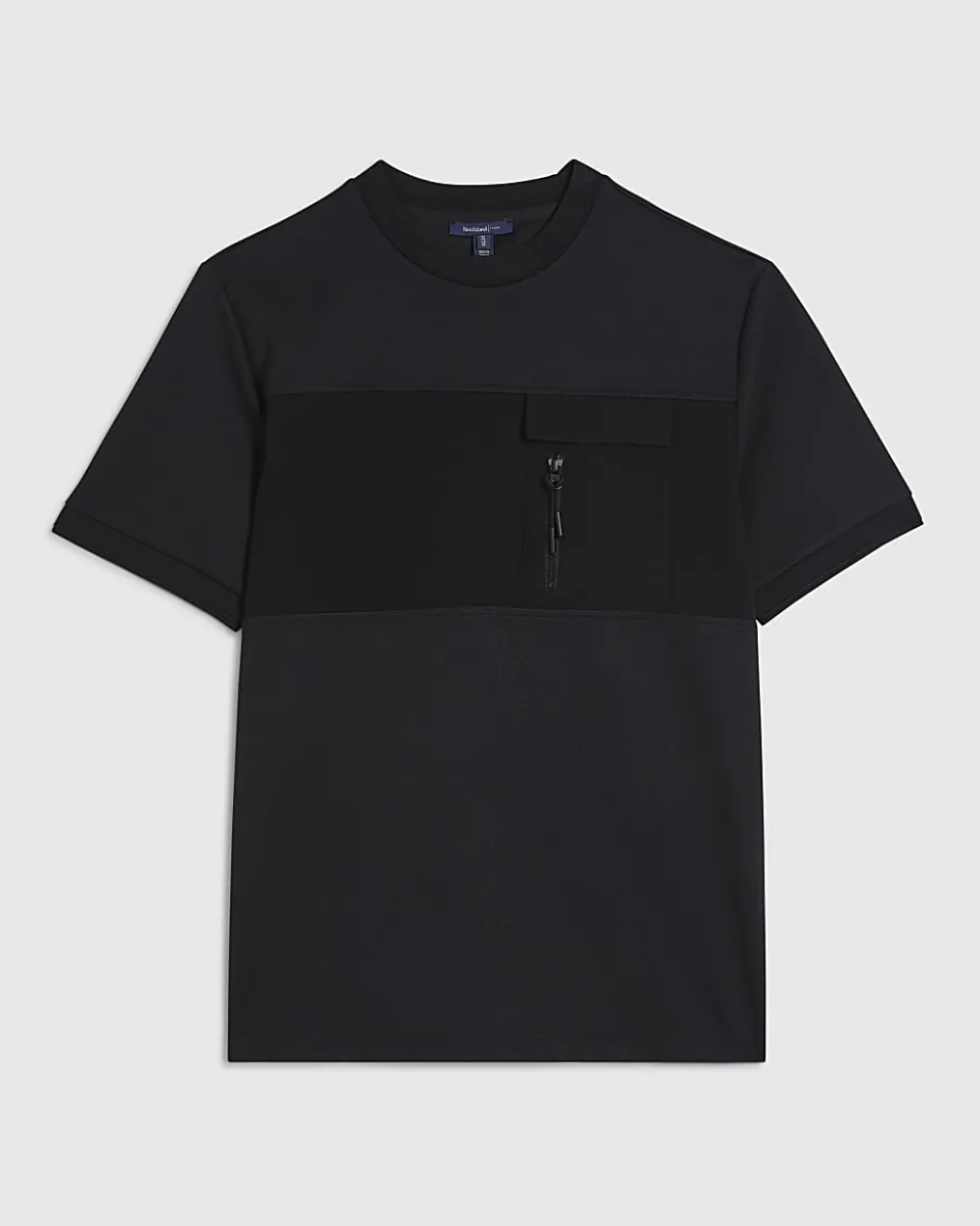 Black Slim Fit Nylon Pocket T-shirt